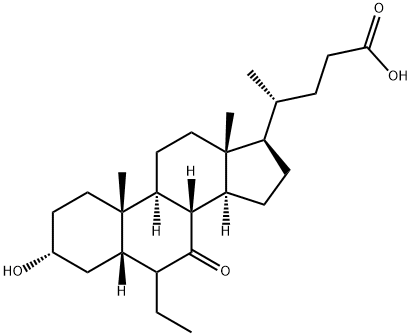 (R)-4-((3R,5S,8S,9S,10S,13R,14S,17R)-6-ethyl-3-hydroxy-10,13-dimethyl-7-oxo-hexadecahydro-1H-cyclopenta[a]phenanthren-17-yl)pentanoic acid 구조식 이미지