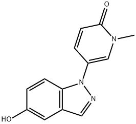 5-(5-hydroxy-1H-indazol-1-yl)-1-methylpyridin-2(1H)-one Structure