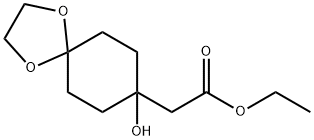 Ethyl 2-(8-hydroxy-1,4-dioxaspiro[4.5]decan-8-yl)acetate Structure