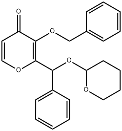 3-(benzyloxy)-2-(phenyl((tetrahydro-2H-pyran-2-yl)oxy)methyl)-4H-pyran-4-one(WXG00140) Structure