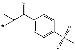 2-Bromo-2-methyl-1-[4-(methylsulfonyl)phenyl]-1-propanone 구조식 이미지