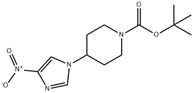 tert-butyl 4-(4-nitro-1H-imidazol-1-yl)piperidine-1-carboxylate 구조식 이미지