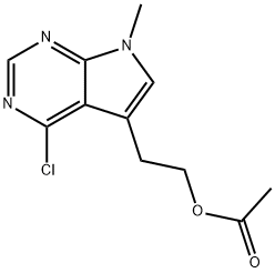 2-(4-Chloro-7-methyl-7H-pyrrolo[2,3-d]pyrimidin-5-yl)ethyl acetate Structure