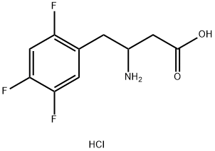3-Amino-4-(2,4,5-trifluorophenyl)butanoic Acid Hydrochloride Structure