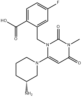 1917324-15-2 (R)-2-((6-(3-aminopiperidin-1-yl)-3-methyl-2,4-dioxo-3,4-dihydropyrimidin-1(2H)-yl)methyl)-4-fluorobenzoic acid