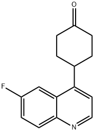 4-(6-fluoroquinolin-4-yl)cyclohexan-1-one 구조식 이미지