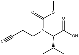 L-Valine, N-(2-cyanoethyl)-N-(methoxycarbonyl)-
 Structure