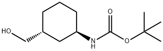 tert-butyl ((1R,3R)-3-(hydroxymethyl)cyclohexyl)carbamate Structure