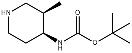 (3R,4S)-(3-Methyl-piperidin-4-yl)-carbamic acid tert-butyl ester 구조식 이미지