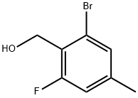 (2-Bromo-6-fluoro-4-methylphenyl)methanol 구조식 이미지