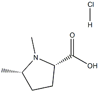 (2S,5S)-1,5-dimethylpyrrolidine-2-carboxylic acid hydrochloride Structure