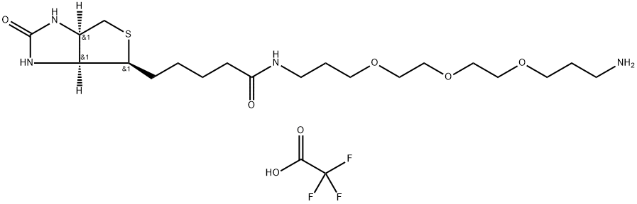 [3aS-(3aalpha,4beta,6aalpha)]-N-[3-[2-[2-(3-Aminopropoxy)ethoxy]ethoxy]propyl]hexahydro-2-oxo-1H-thieno[3,4-d]imidazole-4-pentanamide mono(trifluoroacetate) Structure