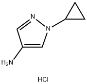 1-cyclopropyl-1H-pyrazol-4-aminehydrochloride 구조식 이미지