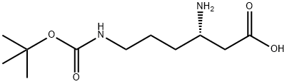 (S)-3-amino-6-((tert-butoxycarbonyl) amino)hexanoic acid Structure