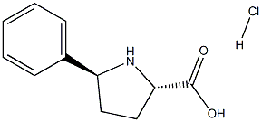 (2S,5S)-5-phenylpyrrolidine-2-carboxylic acid hydrochloride Structure
