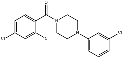[4-(3-chlorophenyl)piperazin-1-yl](2,4-dichlorophenyl)methanone 구조식 이미지