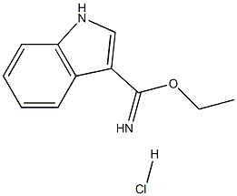 ethyl 1H-indole-3-carbimidate hydrochloride Structure