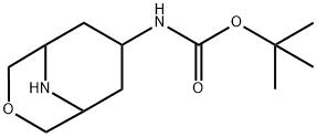 Carbamic acid, N-3-oxa-9-azabicyclo[3.3.1]non-7-yl-, 1,1-dimethylethyl ester Structure