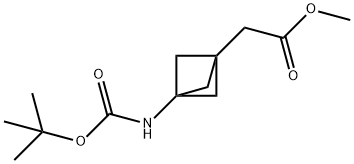 methyl 2-(3-((tert-butoxycarbonyl)amino)bicyclo[1.1.1]pentan-1-yl)acetate 구조식 이미지