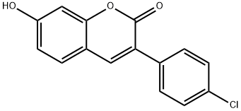 3-(4-chlorophenyl)-7-hydroxy-2H-chromen-2-one 구조식 이미지