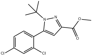 Methyl 1-(tert-Butyl)-5-(2,4-dichlorophenyl)pyrazole-3-carboxylate Structure