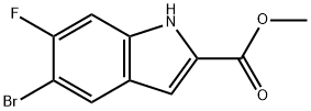 Methyl 5-Bromo-6-fluoroindole-2-carboxylate 구조식 이미지