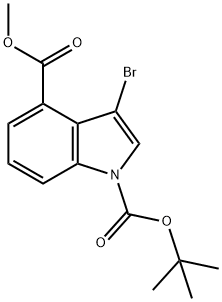 Methyl 1-Boc-3-bromoindole-4-carboxylate 구조식 이미지