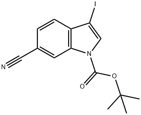 tert-butyl 6-cyano-3-iodo-1H-indole-1-carboxylate 구조식 이미지