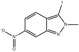 3-iodo-2-methyl-6-nitro-2H-indazole Structure
