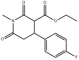 Ethyl 4-(4-fluorophenyl)-1-methyl-2,6-dioxopiperidine-3-carboxylate Structure