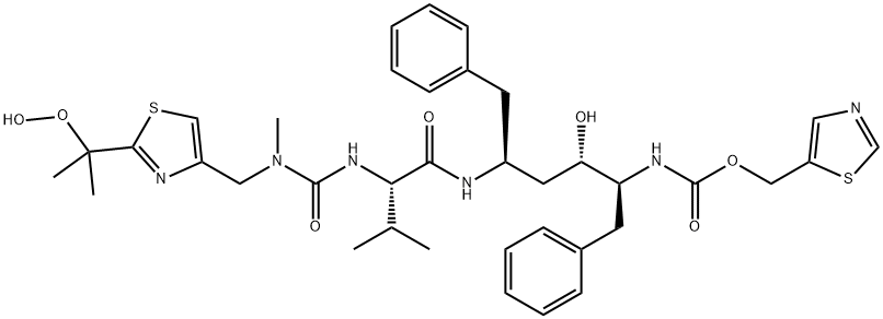 2034136-66-6 (3S,4S,6S,9S)-13-[2-(1-Hydroperoxy-1-methylethyl)-4-thiazolyl]-4-hydroxy-12-methyl-9-(1-methylethyl)-8,11-dioxo-3,6-bis(phenylmethyl)-2,7,10,12-tetraazatridecanoic Acid 5-thiazolylmethyl Ester