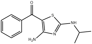 (4-amino-2-(isopropylamino)thiazol-5-yl)(phenyl)methanone Structure