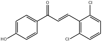 2-Propen-1-one, 3-(2,6-dichlorophenyl)-1-(4-hydroxyphenyl)-, (E)- (9CI) Structure
