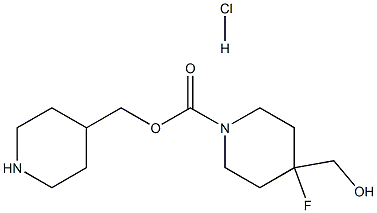 (piperidin-4-yl)methyl 4-fluoro-4-(hydroxymethyl)piperidine-1-carboxylate hydrochloride Structure