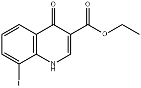 8-Iodo-4-oxo-1,4-dihydro-quinoline-3-carboxylic acid ethyl ester Structure