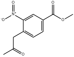 3-Nitro-4-(2-oxo-propyl)-benzoic acid methyl ester 구조식 이미지