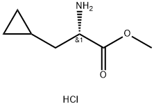 (S)-Methyl 2-amino-3-cyclopropylpropanoate HCl 구조식 이미지