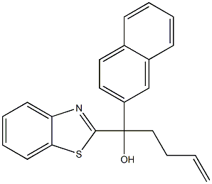 1-(benzo[d]thiazol-2-yl)-1-(naphthalen-2-yl)pent-4-en-1-ol Structure