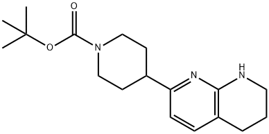 tert-butyl 4-(5,6,7,8-tetrahydro-1,8-naphthyridin-2-yl)piperidine-1-carboxylate 구조식 이미지