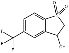 3-Hydroxy-5-(trifluoromethyl)-2,3-dihydrobenzothiophene 1,1-Dioxide 구조식 이미지