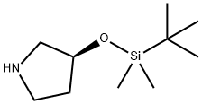 Pyrrolidine, 3-[[(1,1-dimethylethyl)dimethylsilyl]oxy]-, (3S)-
 Structure
