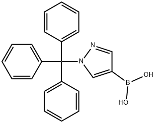Boronic Acid, [1-(Triphenylmethyl)-1H-Pyrazol-4-YL 구조식 이미지