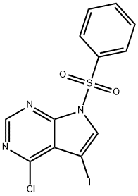 7-benzenesulfonyl-4-chloro-5-iodo-7H-pyrrolo[2,3-d]pyrimidine Structure