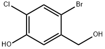 4-Bromo-2-chloro-5-hydroxymethyl-phenol Structure