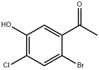 1-(2-Bromo-4-chloro-5-hydroxy-phenyl)-ethanone 구조식 이미지