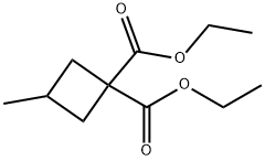 3-methyl-1,1-cyclobutanedicarboxylic acid 1,1-diethyl ester Structure