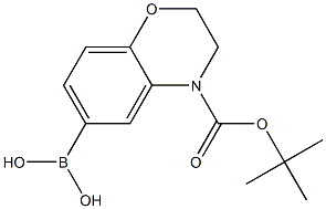 (4-(tert-butoxycarbonyl)-3,4-dihydro-2H-benzo[b][1,4]oxazin-6-yl)boronic acid Structure