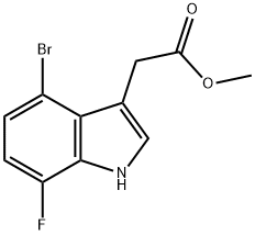 Methyl 4-Bromo-7-fluoroindole-3-acetate 구조식 이미지