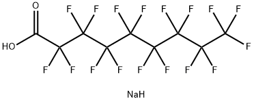 Nonanoic acid, heptadecafluoro-, sodium salt
 Structure