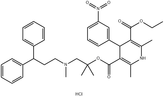 210579-71-8 1,4-Dihydro-2,6-dimethyl-4-(3-nitrophenyl)-3,5-pyridinedicarboxylic Acid 3-[2-[(3,3-Diphenylpropyl)methylamino]-1,1-dimethylethyl] 5-ethyl Ester Hydrochloride